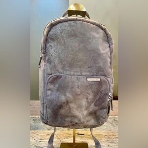 Brevite Everyday Canvas Travel Friendly Backpack Marbled Blue/Grey